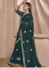 Embroidered Work Georgette Trendy Classic Saree - 3
