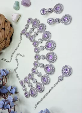 Alloy Silver Rodium Polish Necklace Set