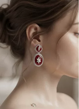Maroon Earrings For Festival