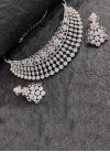 Precious Silver Rodium Polish Diamond Work Alloy Necklace Set For Party - 1