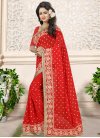 Faux Georgette Beads Work Classic Saree - 2