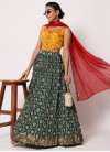 Green and Red Designer Lehenga For Party - 3