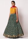 Green and Red Designer Lehenga For Party - 1