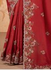 Embroidered Work Uppada Silk Traditional Designer Saree - 1