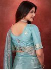 Silk Blend Embroidered Work Trendy Classic Saree - 1