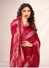 Abstract Print Work Art Silk Trendy Classic Saree For Casual - 1