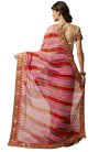Faux Georgette Lace Work Contemporary Saree - 2