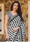 Faux Georgette Black and White Traditional Designer Saree - 1
