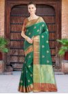 Thread Work Banarasi Silk Trendy Saree For Festival - 1