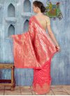 Thread Work Banarasi Silk Contemporary Style Saree - 2