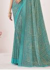 Digital Print Work Faux Georgette Designer Traditional Saree For Casual - 1