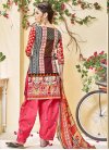 Digital Print Work Cotton  Semi Patiala Salwar Suit - 1