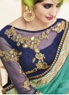 Fascinating Beads Work Faux Chiffon Traditional Saree For Party - 1