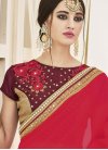 Charismatic Embroidered Work Faux Georgette Traditional Saree - 1