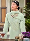 Cotton Silk Embroidered Work Palazzo Style Pakistani Salwar Suit - 1