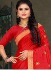 Vichitra Silk Trendy Classic Saree For Casual - 1