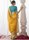 Woven Work Kora Silk Designer Contemporary Saree - 1