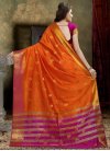 Banarasi Silk Thread Work Fuchsia and Orange Trendy Saree - 2