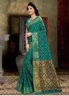 Thread Work Banarasi Silk Trendy Classic Saree For Ceremonial - 1