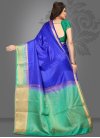 Blue and Sea Green Contemporary Style Saree For Ceremonial - 2