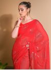 Sequins Work Faux Georgette Trendy Classic Saree - 1