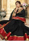 Black and Red Khadi Silk Contemporary Style Saree - 1