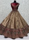 Velvet Designer A Line Lehenga Choli For Bridal - 4