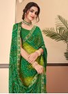 Bandhej Print Work Green and Olive Designer Contemporary Style Saree - 2