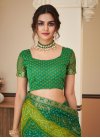 Bandhej Print Work Green and Olive Designer Contemporary Style Saree - 1
