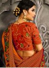 Orange and Red Trendy Classic Saree For Ceremonial - 1