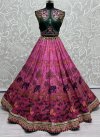 Bottle Green and Rose Pink Silk Designer Classic Lehenga Choli For Ceremonial - 1