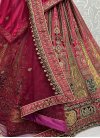 Embroidered Work Red and Rose Pink A Line Lehenga Choli - 3
