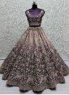 Beige and Purple Designer Classic Lehenga Choli For Bridal - 2