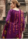 Purple and Rose Pink Cotton Pant Style Straight Suit - 2