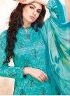 Satin Silk Palazzo Style Pakistani Salwar Suit - 1