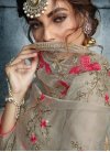 Art Silk Palazzo Style Pakistani Salwar Kameez For Ceremonial - 1