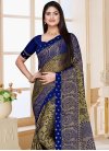 Blue and Brown Woven Work Designer Traditional Saree - 1