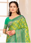 Mint Green and Sea Green Designer Contemporary Style Saree For Ceremonial - 2