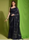 Sequins Work Faux Georgette Traditional Designer Saree For Ceremonial - 1