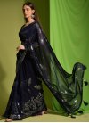 Sequins Work Faux Georgette Traditional Designer Saree For Ceremonial - 2