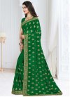 Embroidered Work Faux Georgette Contemporary Saree - 1