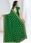 Embroidered Work Faux Georgette Contemporary Saree - 2