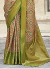 Handloom Silk Beige and Olive Designer Contemporary Style Saree - 4