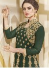 Embroidered Work Faux Georgette Floor Length Anarkali Salwar Suit - 2