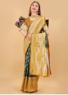 Bottle Green and Mustard Traditional Designer Saree - 1