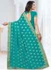 Faux Georgette Embroidered Work Classic Saree - 2