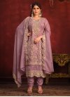 Embroidered Work Pant Style Classic Salwar Suit - 2