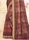 Linen Silk Designer Contemporary Saree For Casual - 2