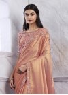 Satin Georgette Embroidered Work Trendy Classic Saree - 1