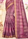 Linen Silk Designer Contemporary Style Saree - 1